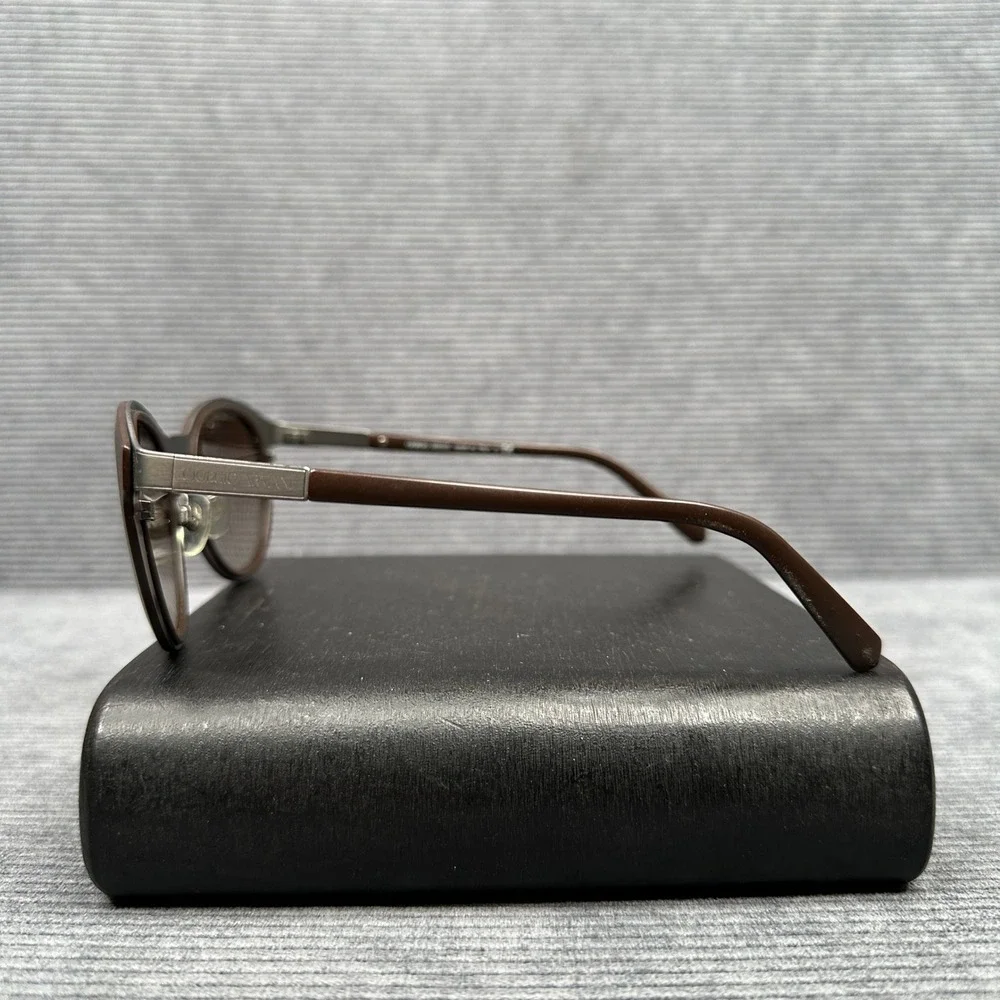 Giorgio Armani Brown Round Sunglasses AR 6009 3032/8E Made in Italy 49-23-135